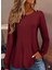 Kadın Uzun Kollu Yuvarlak Yaka Nervürlü Bluz 1