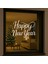 Happy New Year Temalı Vitrin Cam Sticker Beyaz Model 3 90X50 cm 2