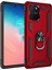 Samsung Galaxy A91 / S10 Lite Kılıf Sofya Yüzüklü Silikon Kapak - Kırmızı 1