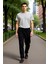 Erkek Slim Fit Kumaş Pantolon Günlük Kullanım Fonksiyonel Dayanıklı Kaliteli Konforlu Spor 3