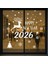 Happy New Year Geyik ve 2026 Yılbaşı Süslemeleri Yeni Yıl Vitrin,cam,duvar Sticker 4