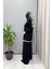 Yakası Yırtmaçlı Triko Tunik Siyah T25PF-6002 2
