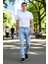 Erkek Açık Comfort Denim Dar Paça Pantolon Fonksiyonel Dayanıklı Kaliteli Konforlu Estetik 4