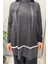 Kapüşonlu Triko Tunik Siyah T25PF-6005 4