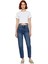 Kadın Açık Yüksek Bel Mom Kesim Denim Pantolon Fonksiyonel Dayanıklı Kaliteli Konforlu Şık 1