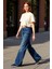 Kadın Yüksek Bel Bol Kesim Denim Pantolon Fonksiyonel Dayanıklı Kaliteli Konforlu Estetik Şık 5
