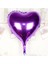Kalp Uçan Balon Folyo Mor 80 cm 32 inç 2