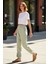 Kadın Haki Müslin Dokuma Jogger Pantolon Fonksiyonel Dayanıklı Kaliteli Konforlu Estetik Şık 3