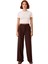 Kadın Haki Wide Leg Pilili Pantolon Fonksiyonel Dayanıklı Kaliteli Konforlu Estetik Modern 4