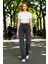 Kadın Açık Wide Leg Denim Pantolon Yüksek Bel Fonksiyonel Dayanıklı Kaliteli Konforlu Spor 4