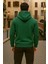 Erkek Kışlık Kapsonlu Yeşil Fermuarlı Oversize Sweat 5