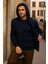 Erkek Kışlık Kapsonlu Lacivert Fermuarlı Oversize Sweat 4