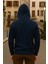 Erkek Kışlık Kapsonlu Lacivert Fermuarlı Oversize Sweat 5