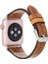Mulvxurg URG02 Apple Watch Uyumlu Deri Kordon 38-40-41MM Slim G19 Taba (Mulvix) 2
