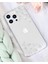 Iphone Uyumlu Şeffaf Taşlı Beyaz Çiçekli Kılıf 1