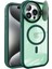 iPhone 14 Pro Max Kılıf Teleskop Lens Magsafe Silikon Kapak - Koyu YEŞIL-(5796) 2