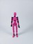 Dummy Oynar Eklemli 15 cm Aksiyon Oyuncağı Pembe Siyah 3 Çift El & Aksesuar 3