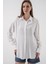 Oversize Viskon Gömlek 3785 - Beyaz 1