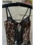 Leopar Desenli Dantelli Balenli Kapsız Transparan String Bodysuit 2