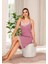 Lady Dantel Detaylı Lila Gecelik 2