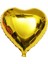 Kalp Balon Folyo Sarı 60 cm 24 Inç 1