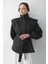 Antrasit Apoletli Vatkalı Kaşe Kaban - 1005 3