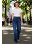 Kadın Wide Leg Denim Pantolon Yüksek Bel Fonksiyonel Dayanıklı Kaliteli Konforlu Estetik Şık 4