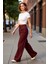 Kadın Haki Wide Leg Pilili Pantolon Fonksiyonel Dayanıklı Kaliteli Konforlu Estetik Modern 3