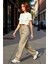Kadın Straight Fit Dokuma Kumaş Pantolon Fonksiyonel Dayanıklı Kaliteli Konforlu Estetik Şık 3