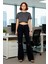 Kadın Yırtık Detaylı Wide Leg Jean Pantolon Fonksiyonel Dayanıklı Kaliteli Konforlu Modern 2