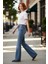 Kadın Comfort Esnek Flare Denim Pantolon Fonksiyonel Dayanıklı Kaliteli Konforlu Estetik Şık 3