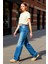 Genç Kadın Wide Leg Denim Pantolon Fonksiyonel Dayanıklı Kaliteli Konforlu Estetik Premium 5