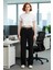 Kadın Comfort Fit Geniş Paça Dokuma Pantolon Fonksiyonel Dayanıklı Kaliteli Konforlu Rahat 1