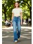 Genç Kız Wide Leg Jean Pantolon Fonksiyonel Dayanıklı Kaliteli Konforlu Estetik Premium Şık 3