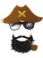 Kahve Şapkalı Pipolu Jack Sparrow Gözlüğü 2