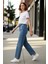 Kadın Yüksek Bel Comfort Straight Denim Pantolon Fonksiyonel Dayanıklı Kaliteli Konforlu Şık 1