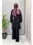 Kolu Kumaş ve Diliş Detaylı Tunik Siyah 38040 3