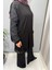 Kolu Kumaş ve Diliş Detaylı Tunik Siyah 38040 4