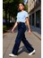 Kadın Yüksek Bel Wide Leg Denim Pantolon Fonksiyonel Dayanıklı Kaliteli Konforlu Estetik Şık 5