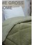 Home Bambu Premium Yeşil Renk %100 Pamuk Kumaş Silikon Dolgulu Yorgan 155X215 cm 3