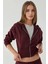 Kadın Fermuarlı Kapüşonlu Sweatshirt Leylak Moru 6
