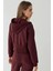 Kadın Fermuarlı Kapüşonlu Sweatshirt Leylak Moru 7