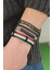 Karışık Renkli Çoklu Deri Erkek Bileklik Kombin - Lisinya 1
