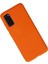 Samsung Galaxy S20 Kılıf Nano içi Kadife Silikon - Turuncu 2