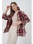 Ekose Desen Oversize Oduncu Gömlek 3854 Bordo 4