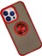 iPhone 15 Pro Kılıf Montreal Yüzüklü Silikon Kapak - Kırmızı 2