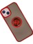 iPhone 15 Kılıf Montreal Yüzüklü Silikon Kapak - Kırmızı 2