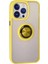 iPhone 15 Pro Kılıf Montreal Yüzüklü Silikon Kapak - Sarı 3