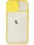 iPhone 11 Kılıf Palm Buzlu Kamera Sürgülü Silikon - Sarı 2