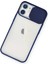 iPhone 11 Kılıf Palm Buzlu Kamera Sürgülü Silikon - Lacivert 3